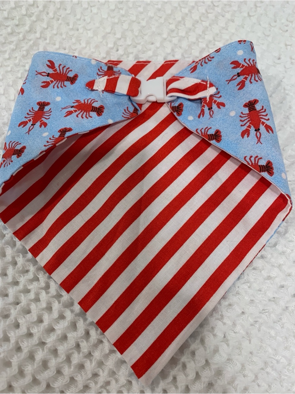 Cute doggie bandana with lobsters!